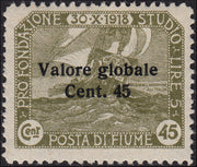 MMOCC_128 - 1920 - Valore Globale III serie, 45c.oliva soprastampa in grassetto piccolo nuovo gomma integra (112)