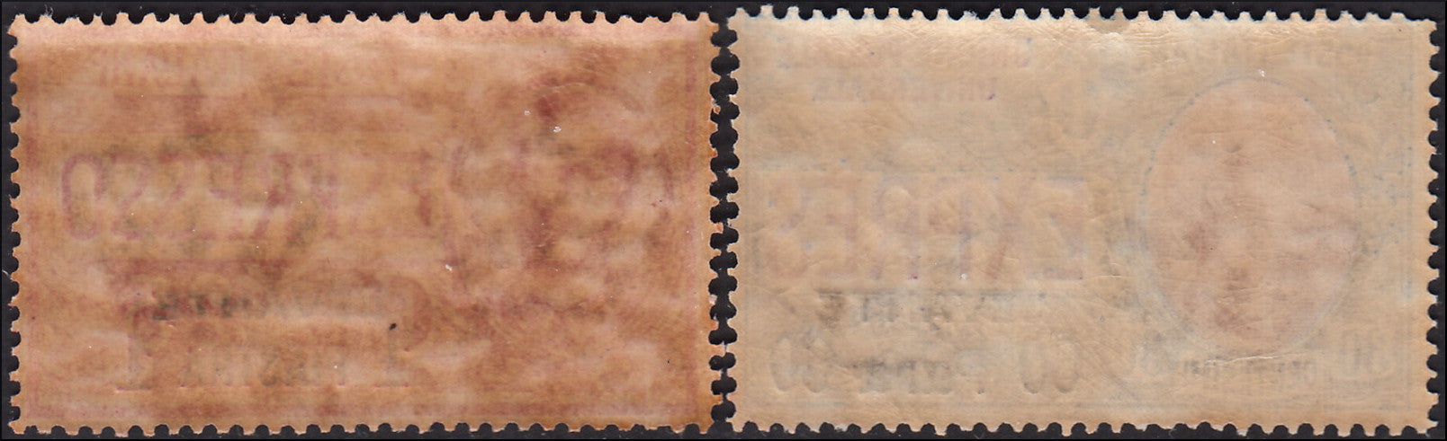 MMOCC_17 - 1908/10 - Uffici Postali all'Estero, emissioni per tutti gli uffici d'Europa e d'Asia, Espressi soprastampati "Levante" e valore locale nuovi gomma integra (1, 2)