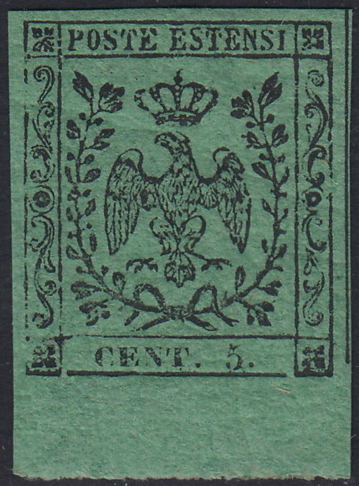 1852 - Duchy of Modena issue with dot after the figure, c. 10 new pink rubber intact (9)