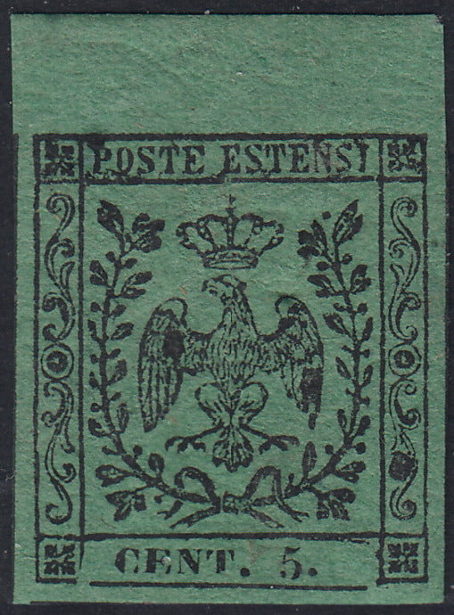 1852 - Duchy of Modena issue with dot after the figure, c. 10 new pink rubber intact (9)