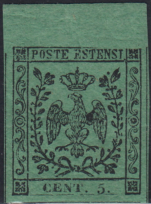 1852 - Duchy of Modena issue with dot after the figure, c. 10 new pink rubber intact (9)