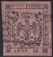 1852 - Duchy of Modena issue with dot after the figure, c. 10 new pink rubber intact (9)