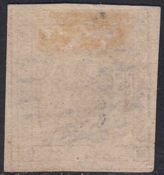 MOD151 - 1852 - Aquila estense, emissione senza punto dopo la cifra, c. 25 camoscio chiaro usato (3)