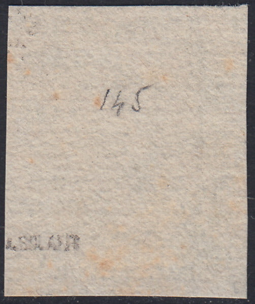 MOD98 - 1854 - Aquila estense, francobollo per giornali b.g. cen.9 lettere piccole prova su carta bianca porosa nuova non gommata (P34)