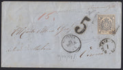 MSP12 - 1856 - Issue with dot after the figure, c. 10 roses on letter from Carrara to Modena (9)