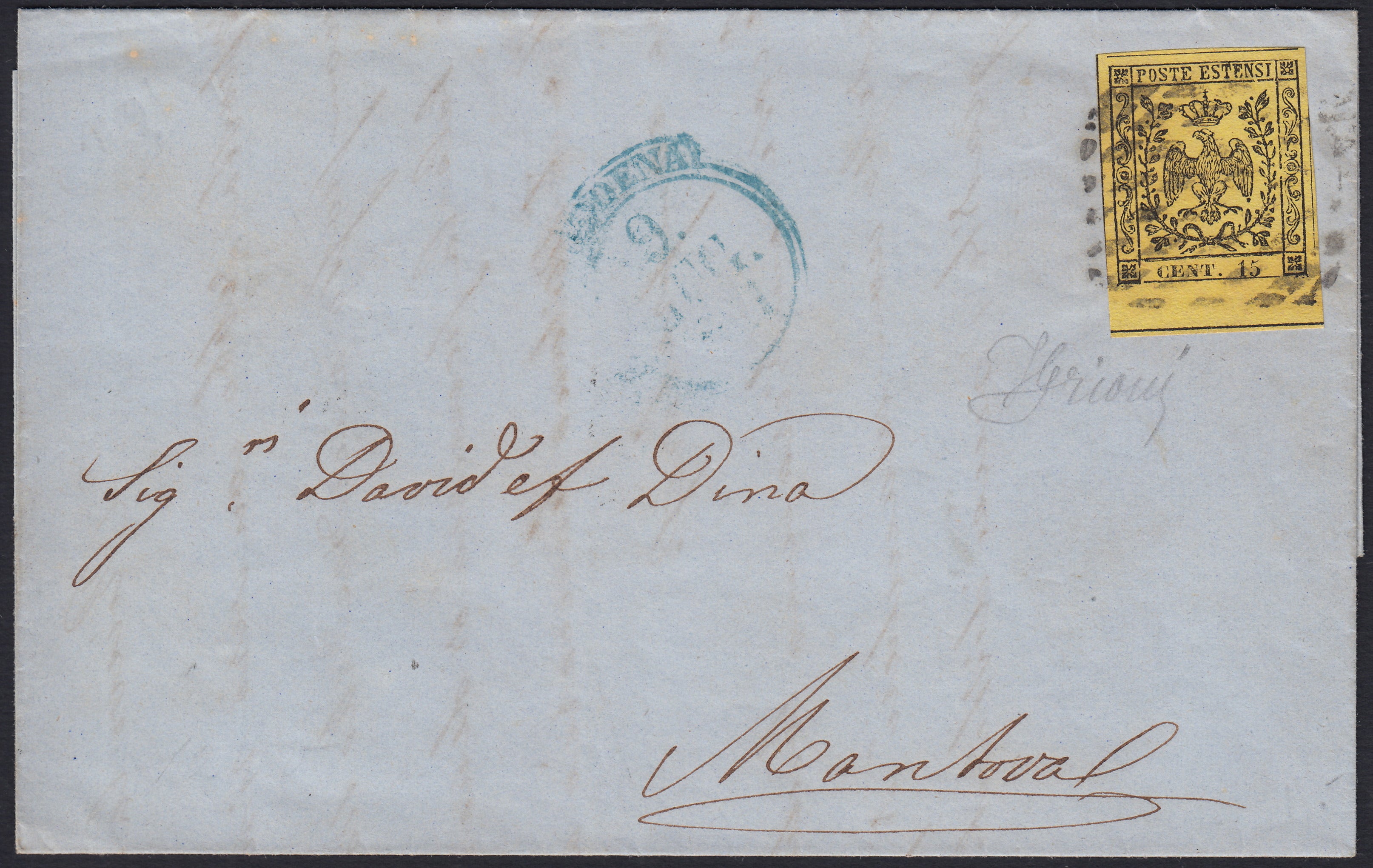 STORIA POSTALE - Antichi Stati Italiani - Ducato di Modena