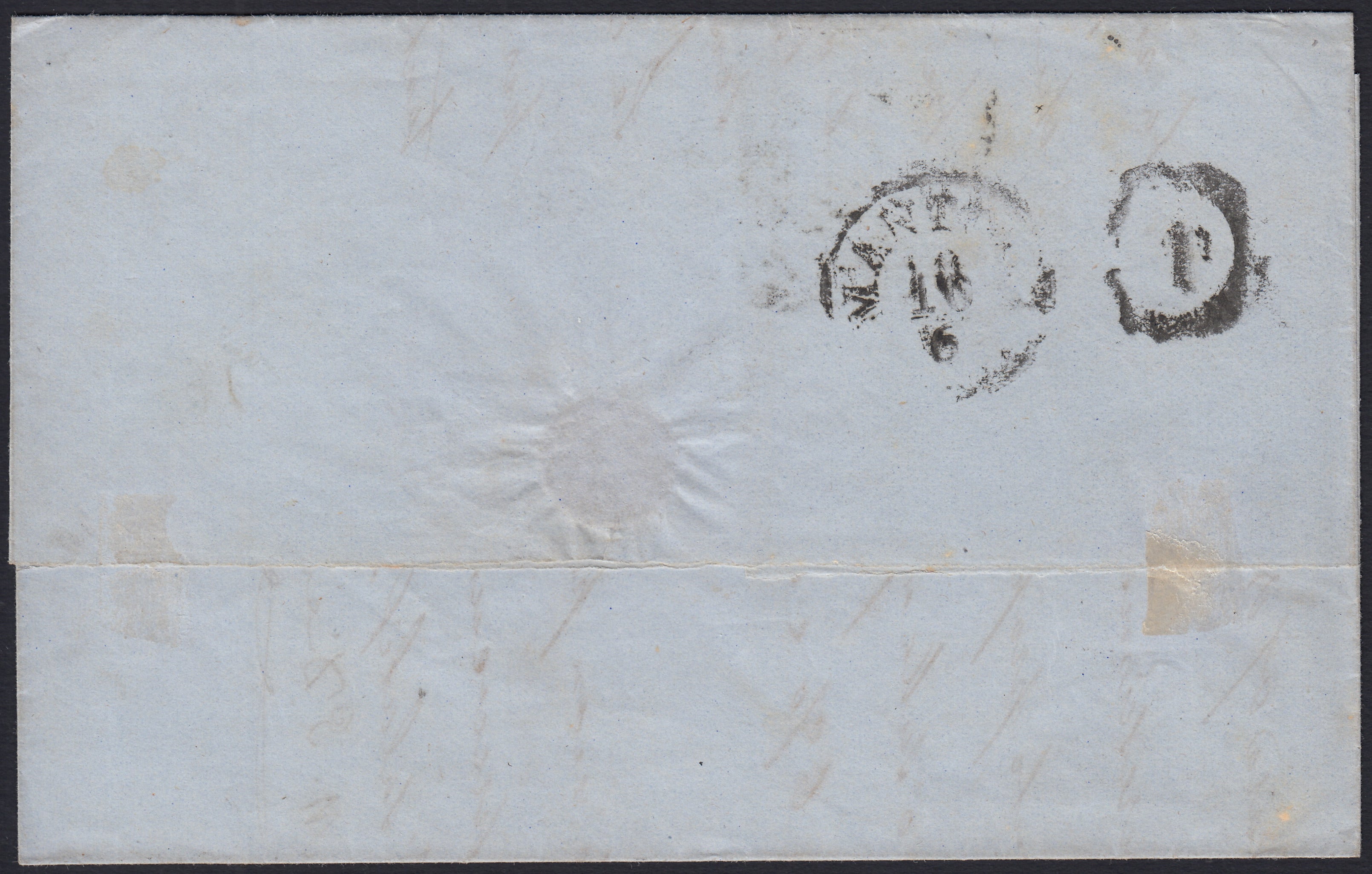 MODSP_48 - 1852 Lettera spedita da Modena per Mantova 9/7/57 affrancata con c. 15 giallo (3)