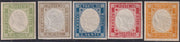 MV3 - 1861 - Non emessi, serie di 5 esemplari nuovi con gomma originale (1/5)