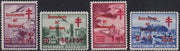 MONTE24 - 1941 - Francobolli di Posta Aerea Jugoslava soprastampati "Governorato del Montenegro" e nuovo valore in rosso, serie completa di 4 valori nuova con gomma originale (36/39)