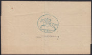 ND111 - 1819 - Cavallini, emissione provvisoria c. 25 azzurro su documento nuovo (2)