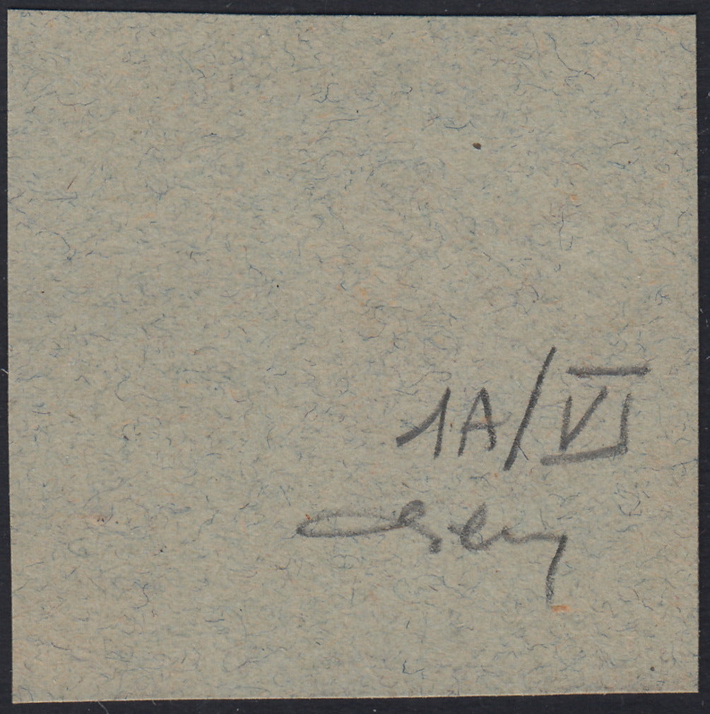 ND119 - 1918 - Francobollo d'Ungheria "Beneficenza", 10 filler (+2) carminio, soprastampa a mano FIUME del VI tipo, usato su frammento (1A/VI)