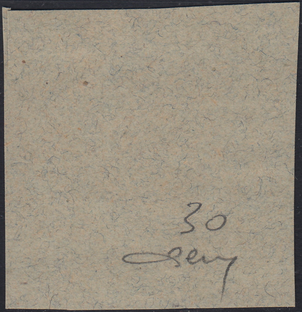 ND135 - 1918 - Segnatasse d'Ungheria 20 filler verde e rosso soprastampa FIUME a macchina e FRANCO 45 a mano usato su frammento (30)