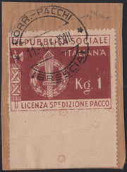 1944 - GNR Brescia Espresso de L. 1,25 hoja completa de 50 ejemplares, nuevo con goma completa intacta. (19/II).