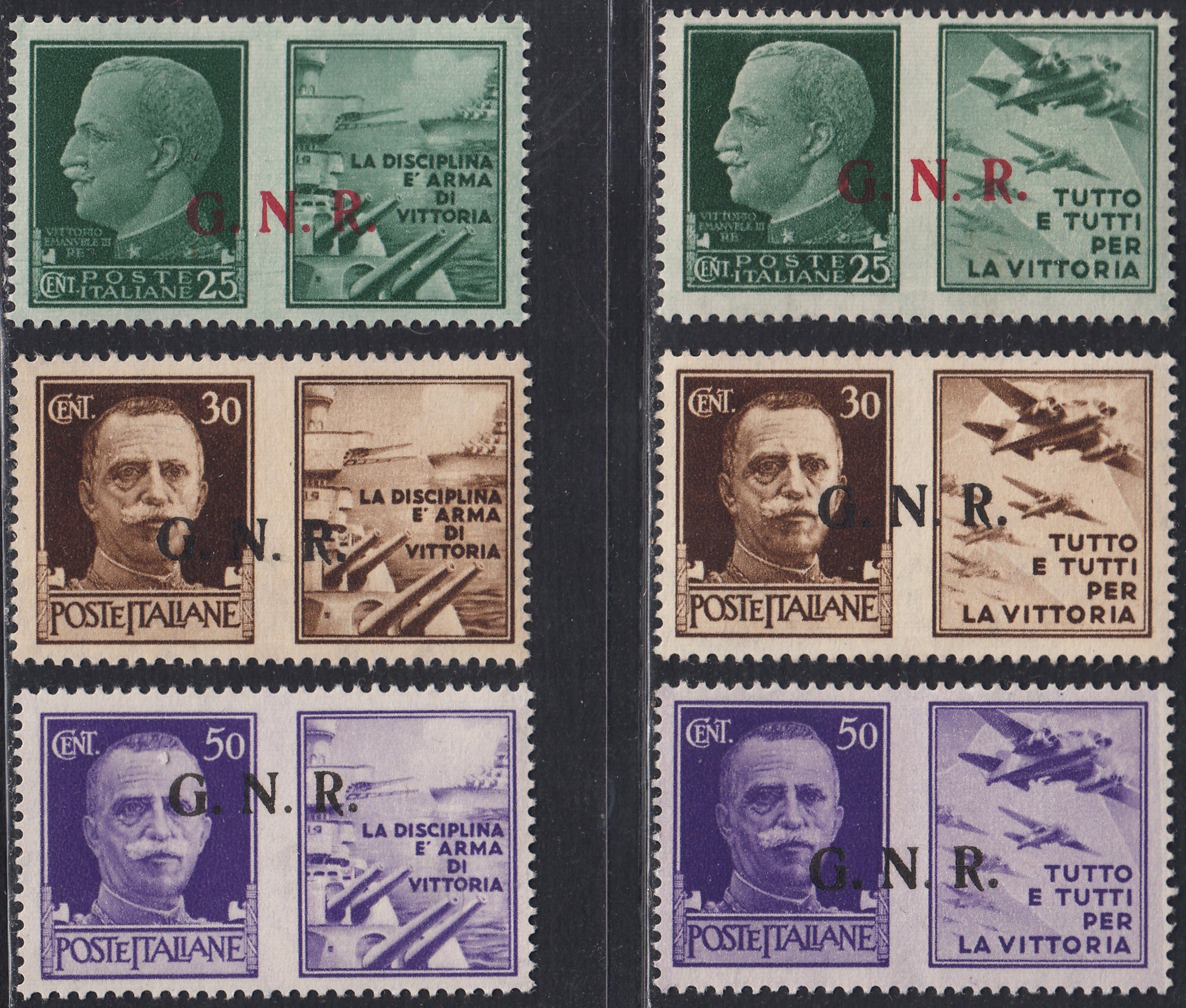 1944 - GNR Brescia Espresso of L. 1.25 complete sheet of 50 copies, new with full gum intact. (19/II).