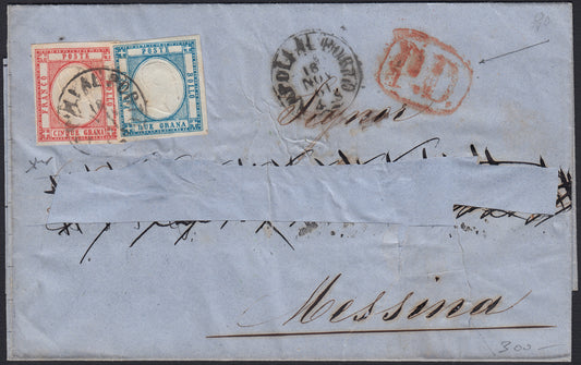 1861 - 1 black grain, copy with triple effigy, new with original rubber (19 AD). Cardillo certificate.