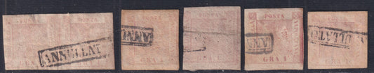 1858 - Kingdom of Naples 20 grana brownish pink I table used with original cancellation (12)