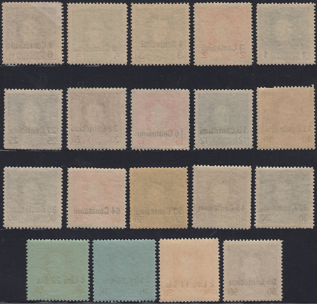 OA_119 - 1918 -  Occupazione Austriaca del Friuli e del Veneto, francobolli di Austria soprastampati, nuovi gomma integra (1/19)