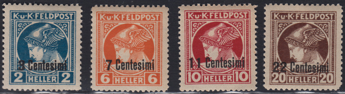 OA_123 - 1918 -  Occupazione Austriaca del Friuli e del Veneto, Giornali soprastampati serie completa nuova gomma originale (1/4)