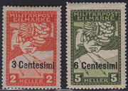 OA_124 - 1918 -  Occupazione Austriaca del Friuli e del Veneto, Espressi soprastampati su carta bianca nuovi con gomma integra (R1, R2)
