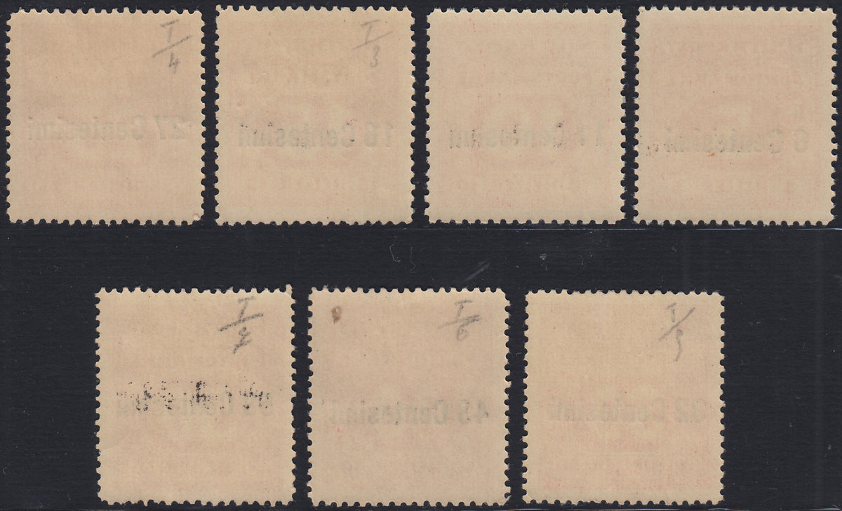 OA_127 - 1918 -  Occupazione Austriaca del Friuli e del Veneto, Segnatasse soprastampati serie completa nuova gomma integra (1/7)