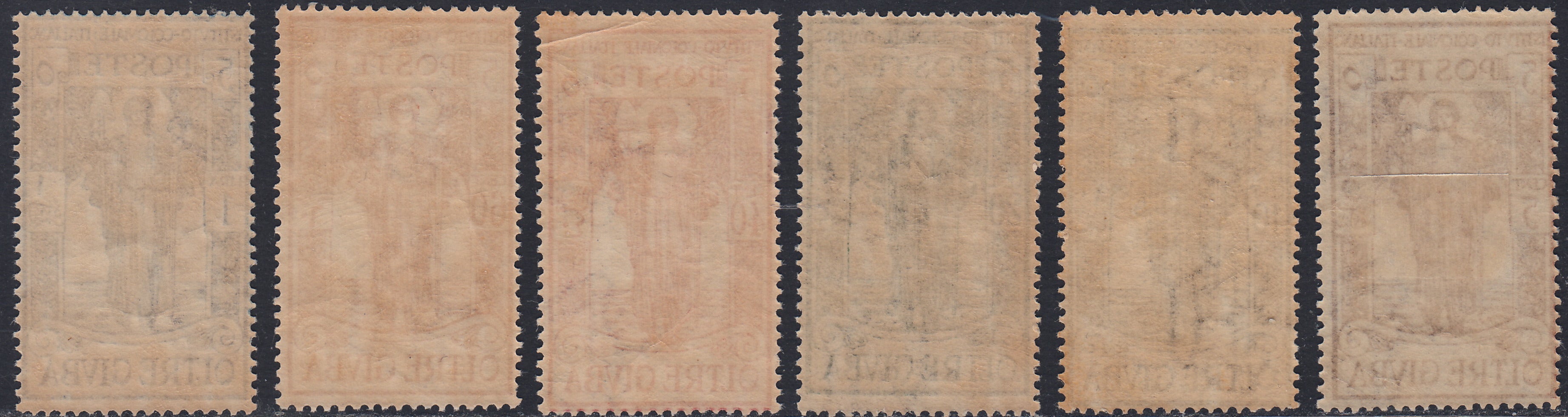 OG23 - 1926 - Pro Istituto Coloniale Italiano, set of six values, new original rubber (36/41)