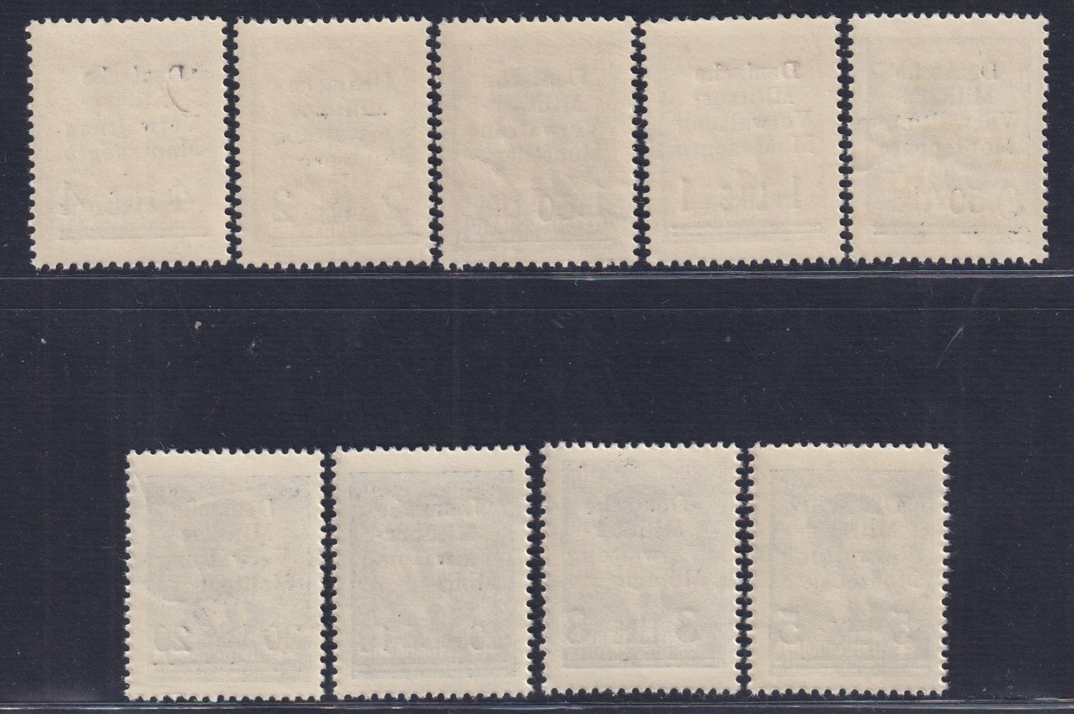 OTM2 - Occupazione Tedesca del Montenegro, francobolli di Jugoslavia soprastampati "Deutsche Militaer-Verwaltung Montenegro" nuovi (1/9)