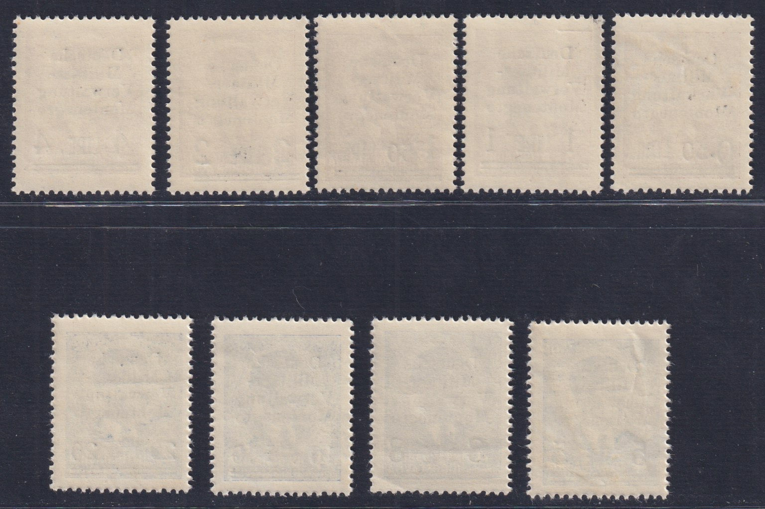 OTM5 - Occupazione Tedesca del Montenegro, francobolli di Jugoslavia soprastampati "Deutsche Militaer-Verwaltung Montenegro" nuovi (1/9)