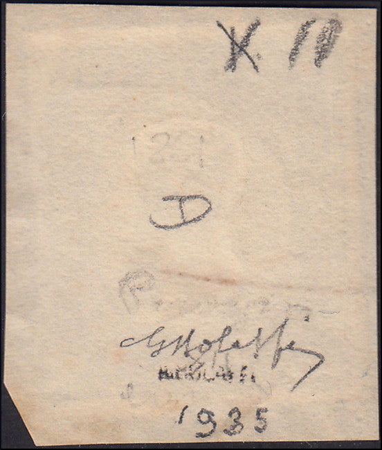 PA202 1859 - Sardinia IV issue c. 20 greyish cobalt I table used PRAZZO (15Cb, 12 points).