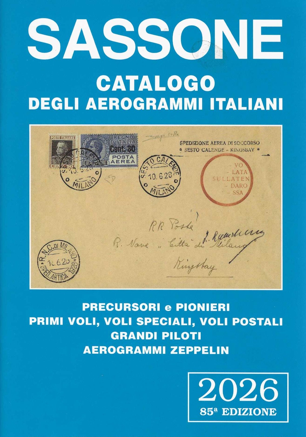 CATALOGO SASSONE POSTA AEREA 2026 - SPEDIZIONE SOLO IN ITALIA.