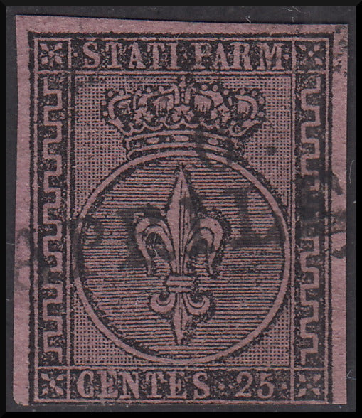 BO22-59 - 1859 - Efigie de Fernando II de Borbón, 1 grano verde oliva grisáceo claro II mesa papel Palermo nuevo con goma original, poco común y de hermosa calidad. (4, posición 28/100). 