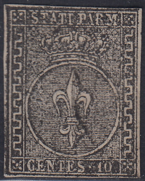 BO22-59 - 1859 - Efigie de Fernando II de Borbón, 1 grano verde oliva grisáceo claro II mesa papel Palermo nuevo con goma original, poco común y de hermosa calidad. (4, posición 28/100). 