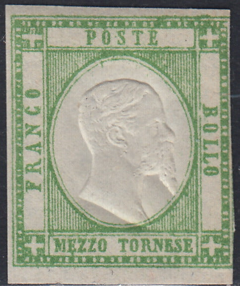 PN217 - Province Napoletane, 1/2 tornese verde nuovo con gomma integra (17)