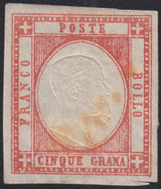 PN95 - 1861 - Bloque gris de 50 granos de cuatro ejemplares nuevos con hermosa goma original (24).
