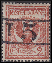 PPP622 - 1918/19 - Trentino Alto Adige, ufficio di Bolzano 3, FLoreale 2c. rosso bruno sopastampato "T 5" tra due righe orizzontali nuovo con gomma (BZ3/10)