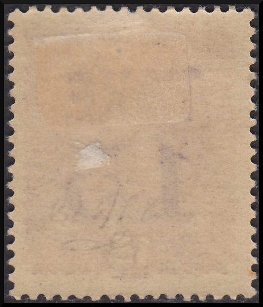 1918 - Trentino Alto Adige, ufficio di Bolzano 3, francobollo d'Austria da 15 heller bruno rosso con soprastampa orizzontale TAXE in nero e cifra orizzontale, nuovo (BZ3/68)