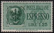 PPP778 - 1944 - Espresso d'Italia soprastampato i colore verde scuro, L. 1,25 verde nuovo con gomma originale (E1)