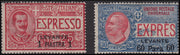 PPP88 - 1908/10 - Uffici Postali all'Estero, emissioni per tutti gli uffici d'Europa e d'Asia, Espressi soprastampati "Levante" e valore locale nuovi gomma originale (1, 2)