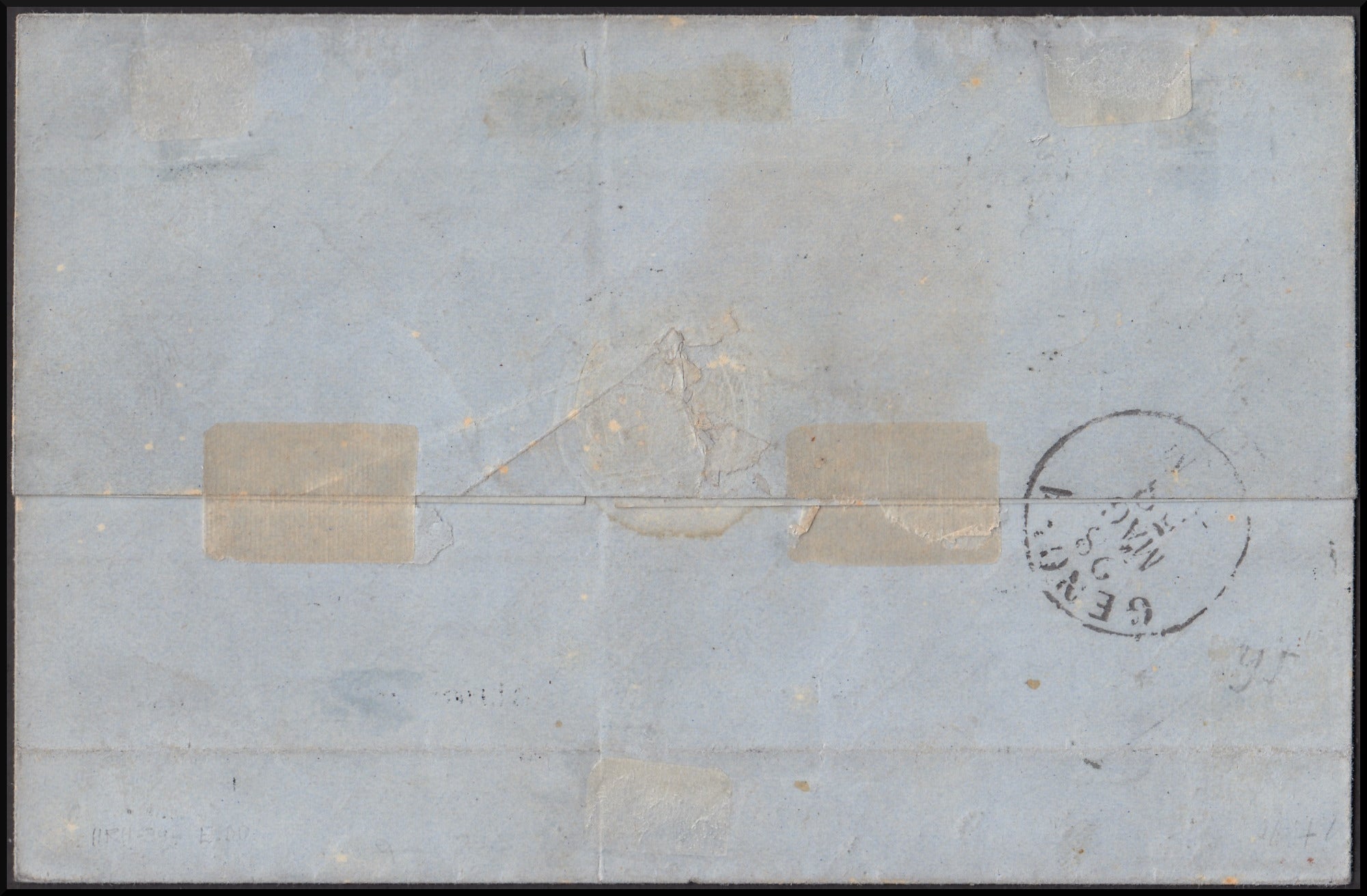 PR029 - 1858 - Ducato di Parma, I emissione c.5 giallo + III emissione c.10 bruno llilla su lettera da PArma per Genova 25/5/58 (1 + 10)