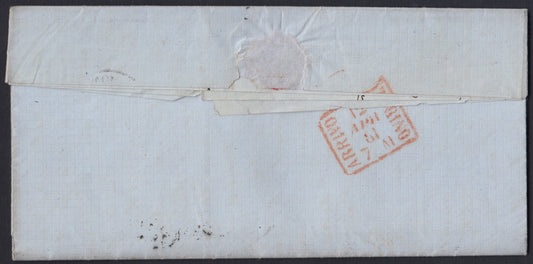 Pref5 - 1861 - Lettera spedita da Chambery per Torino 11/4/61 inoltrata per il Moncenisio.