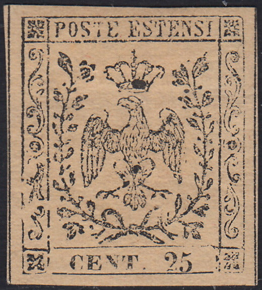 Lotto 144 - Modena I emissione c. 25 camoscio nuovo con gomma originale (4)