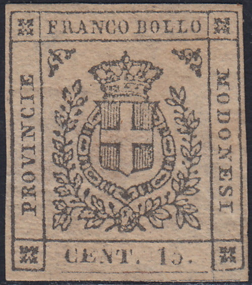 Lotto 160 - Governo Provvisorio di Modena, c. 15 grigio nuovo con gomma (14)