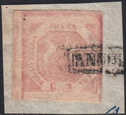 Lotto 173 - Regno di Napoli 2 grana rosa chiaro II tavola usato su frammento (6).