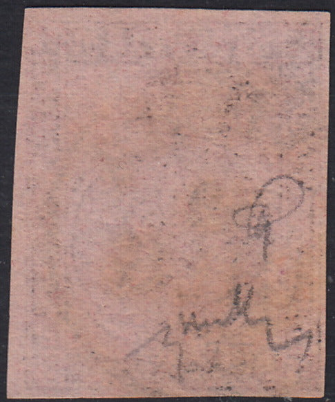 Lotto 208 - Ducato di Parma, I emissione c. 15 rosa usato con greca destra larga (3b)