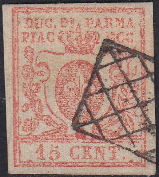 Lot 215 - Duchy of Parma, first issue c. 40 light blue used (5)