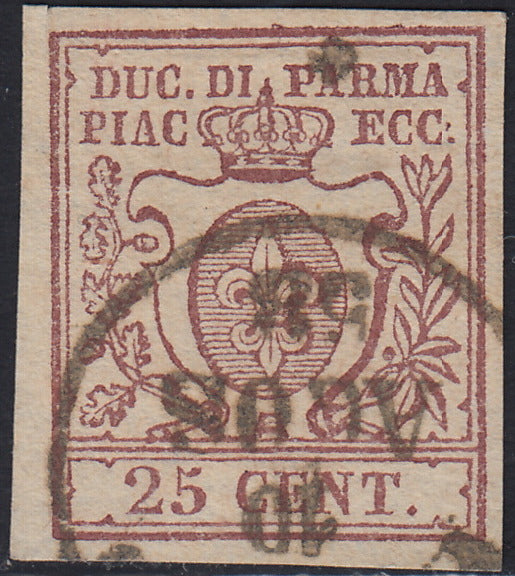 Lot 215 - Duchy of Parma, first issue c. 40 light blue used (5)
