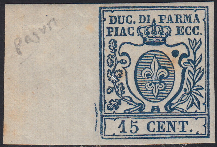 Lot 215 - Duchy of Parma, first issue c. 40 light blue used (5)
