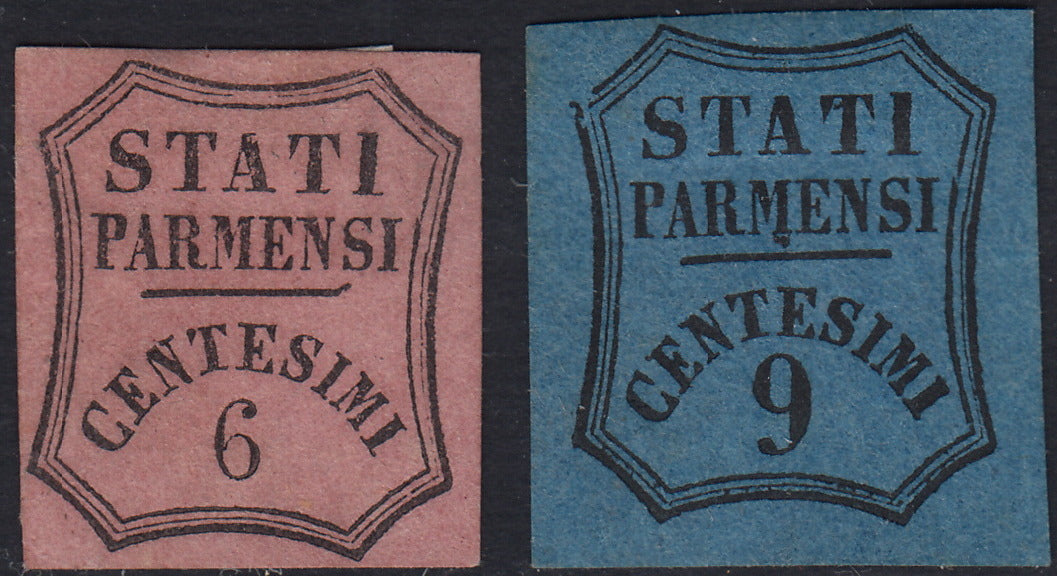 Lot 215 - Duchy of Parma, first issue c. 40 light blue used (5)