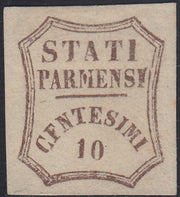 Lot 215 - Duchy of Parma, first issue c. 40 light blue used (5)