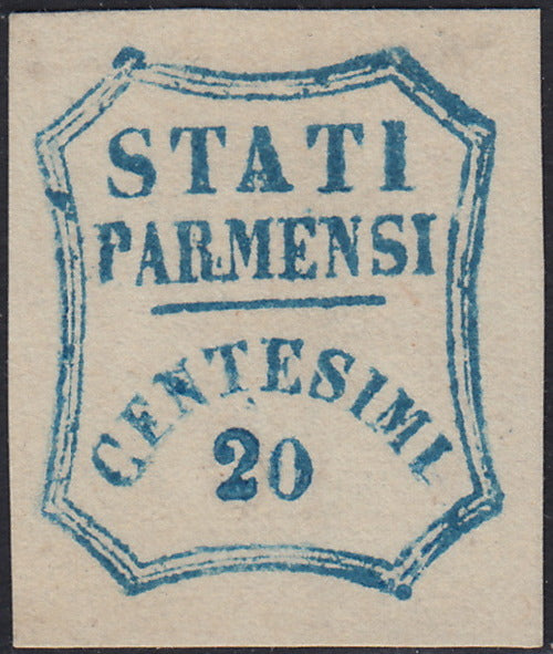 Lot 215 - Duchy of Parma, first issue c. 40 light blue used (5)