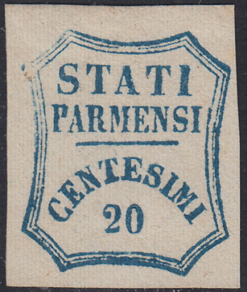 Lot 215 - Duchy of Parma, first issue c. 40 light blue used (5)